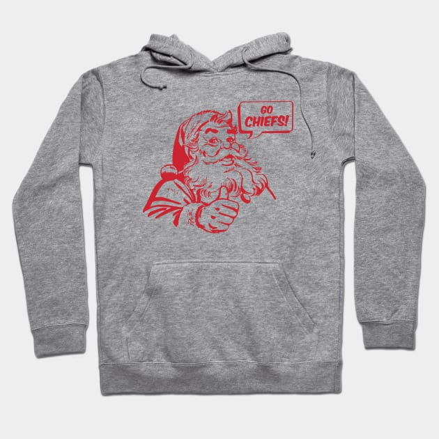 Retro Santa Claus Go Chiefs Hoodie by mia_me